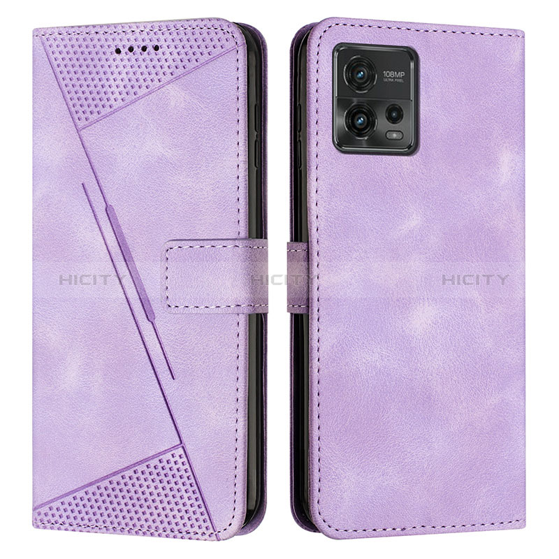 Handytasche Stand Schutzhülle Flip Leder Hülle Y07X für Motorola Moto G72 Violett