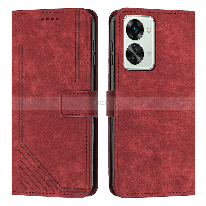 Handytasche Stand Schutzhülle Flip Leder Hülle Y07X für OnePlus Nord 2T 5G Rot Plus