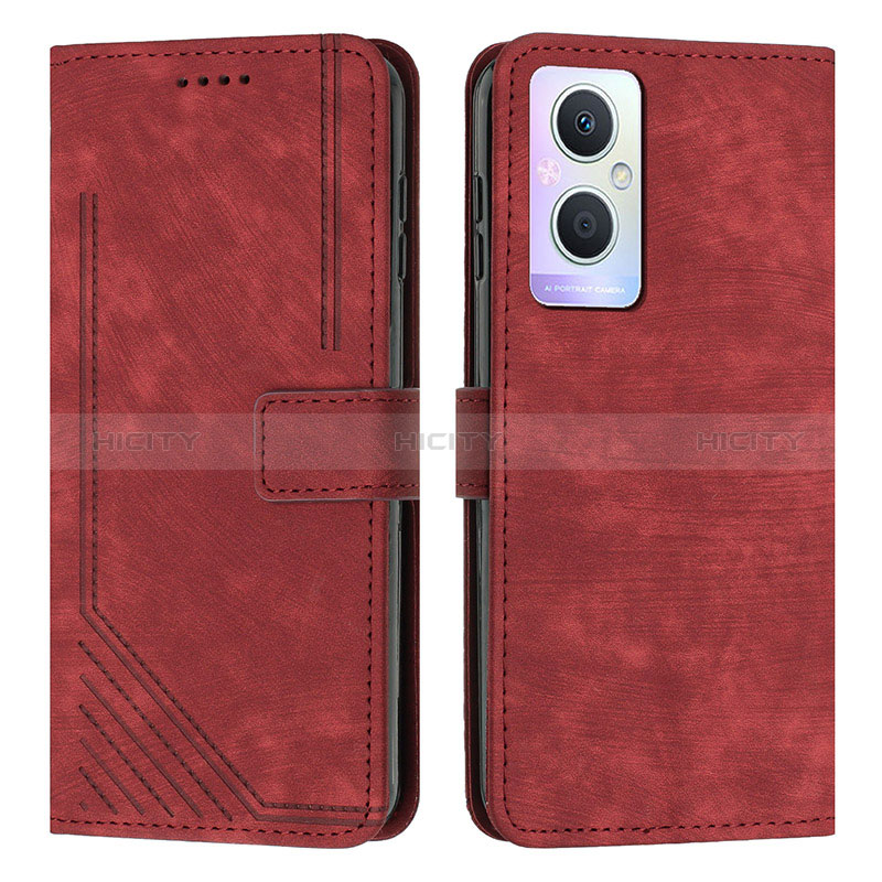 Handytasche Stand Schutzhülle Flip Leder Hülle Y07X für Oppo A96 5G Rot