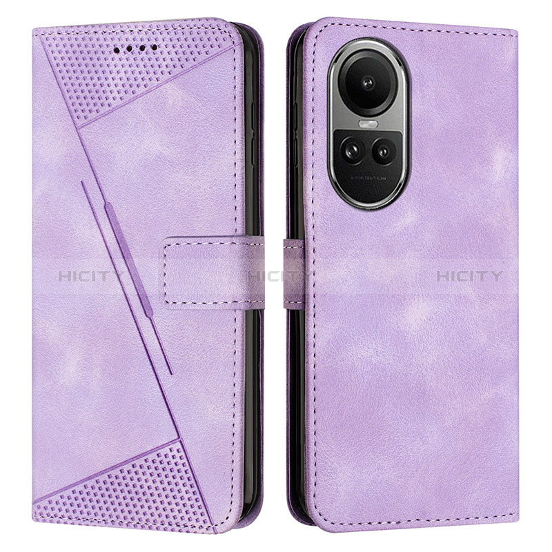 Handytasche Stand Schutzhülle Flip Leder Hülle Y07X für Oppo Reno10 5G Violett