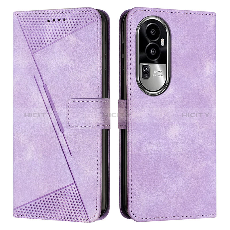 Handytasche Stand Schutzhülle Flip Leder Hülle Y07X für Oppo Reno10 Pro+ Plus 5G Violett