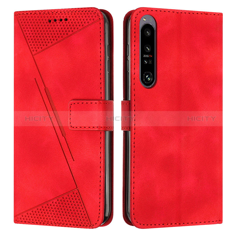 Handytasche Stand Schutzhülle Flip Leder Hülle Y07X für Sony Xperia 1 IV Rot Plus