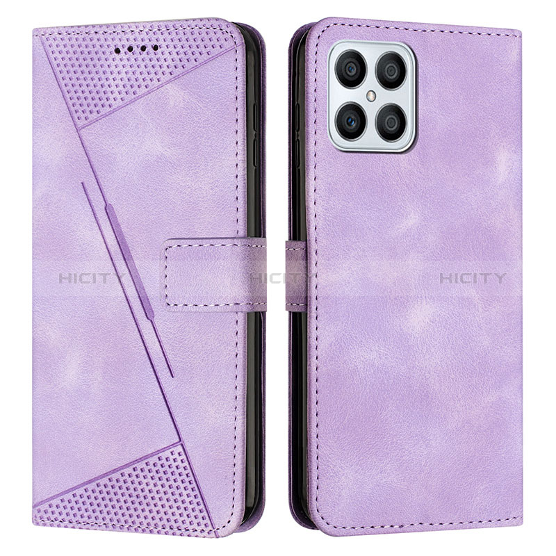 Handytasche Stand Schutzhülle Flip Leder Hülle Y08X für Huawei Honor X8 4G Violett