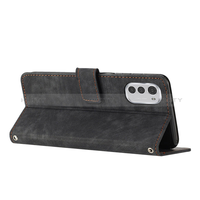 Handytasche Stand Schutzhülle Flip Leder Hülle Y08X für Motorola Moto E32