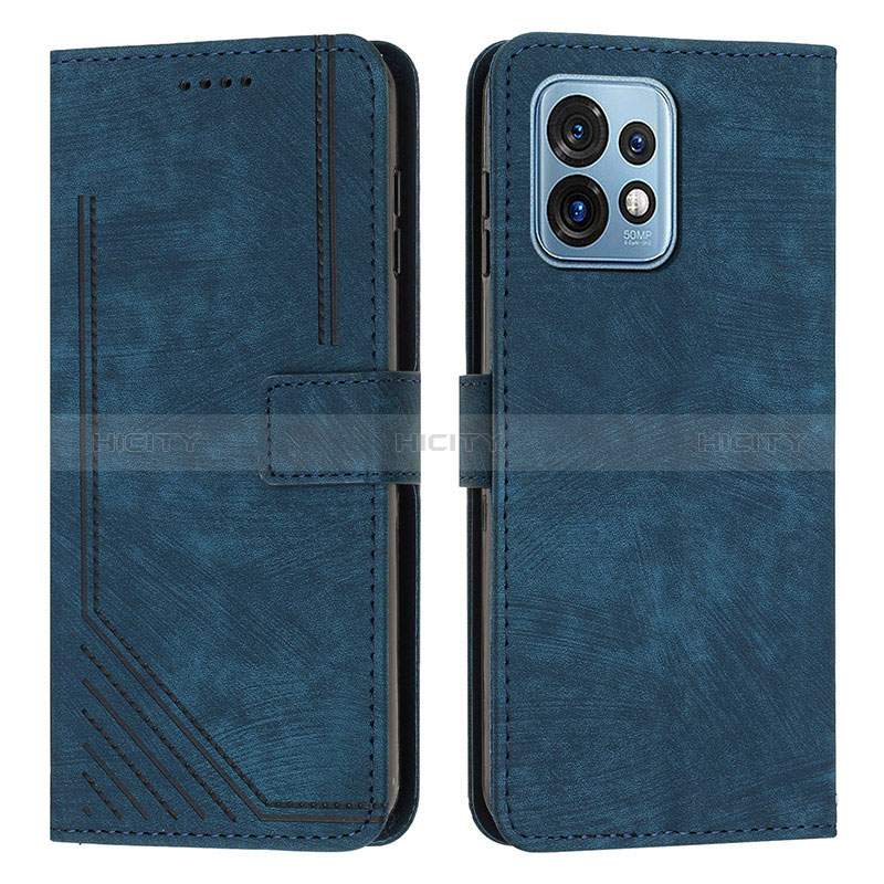 Handytasche Stand Schutzhülle Flip Leder Hülle Y08X für Motorola Moto Edge 40 Pro 5G Blau