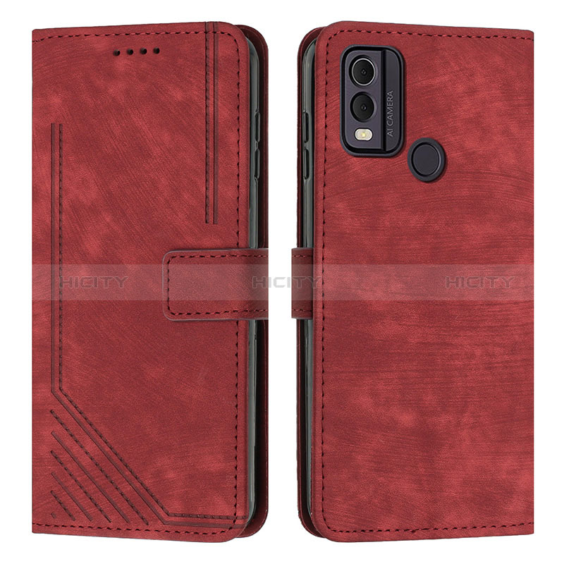 Handytasche Stand Schutzhülle Flip Leder Hülle Y08X für Nokia C22 Rot