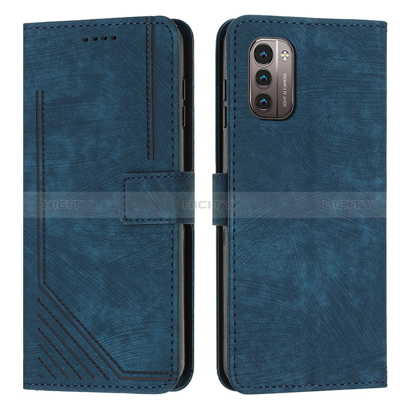 Handytasche Stand Schutzhülle Flip Leder Hülle Y08X für Nokia G11 Blau Plus