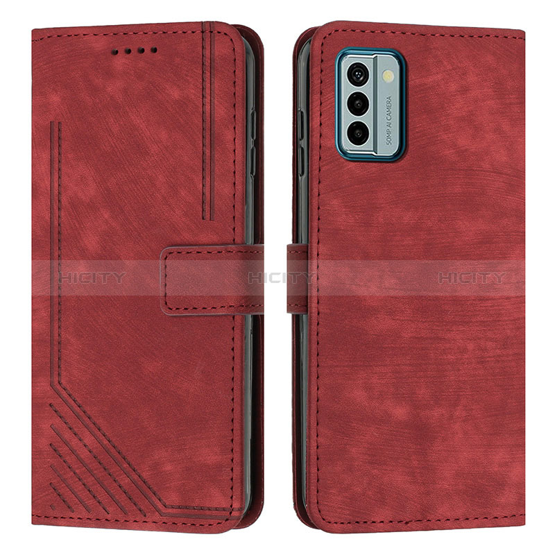 Handytasche Stand Schutzhülle Flip Leder Hülle Y08X für Nokia G22 Rot Plus