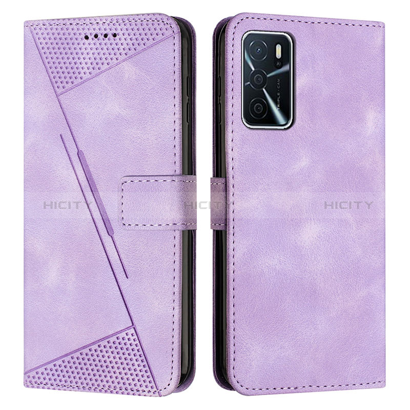 Handytasche Stand Schutzhülle Flip Leder Hülle Y08X für Oppo A16s Violett Plus