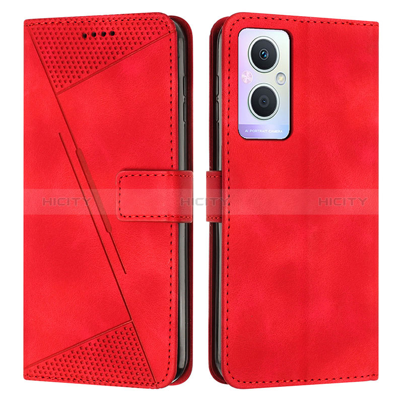 Handytasche Stand Schutzhülle Flip Leder Hülle Y08X für Oppo A96 5G Rot Plus