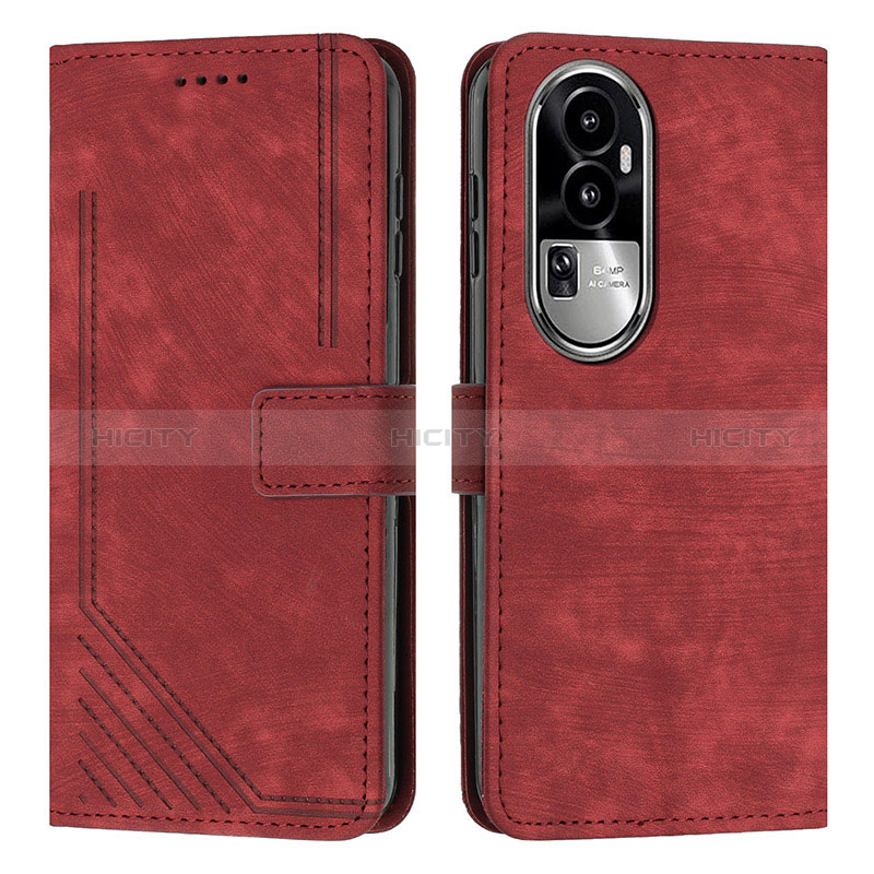 Handytasche Stand Schutzhülle Flip Leder Hülle Y08X für Oppo Reno10 Pro+ Plus 5G Rot