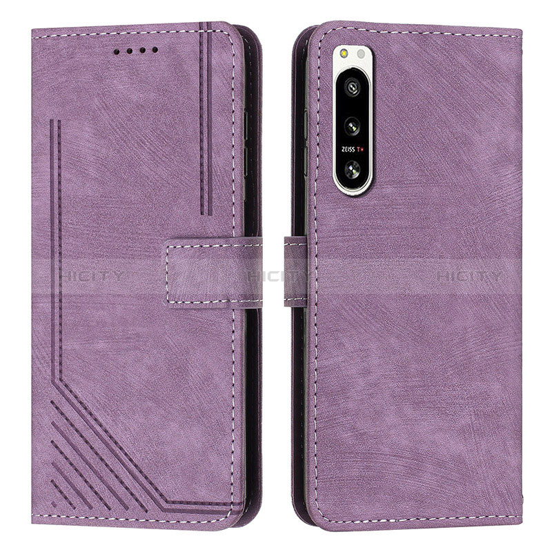 Handytasche Stand Schutzhülle Flip Leder Hülle Y08X für Sony Xperia 5 IV Violett