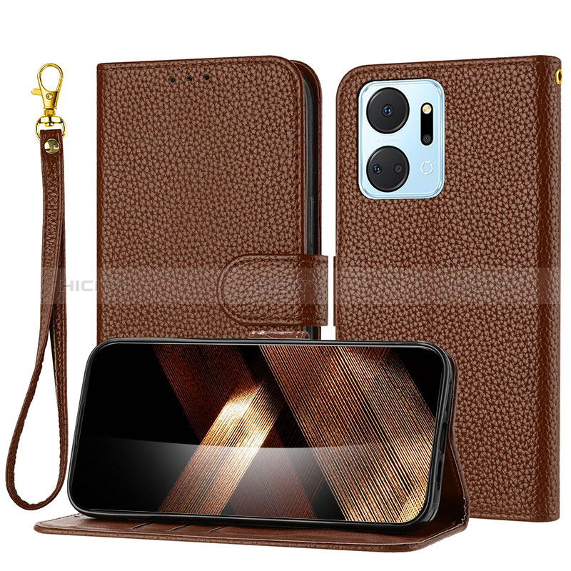 Handytasche Stand Schutzhülle Flip Leder Hülle Y09X für Huawei Honor X7a