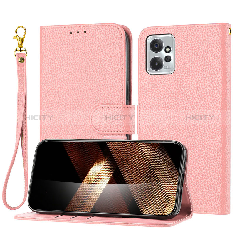 Handytasche Stand Schutzhülle Flip Leder Hülle Y09X für Motorola Moto G Power 5G (2023) Rosegold Plus