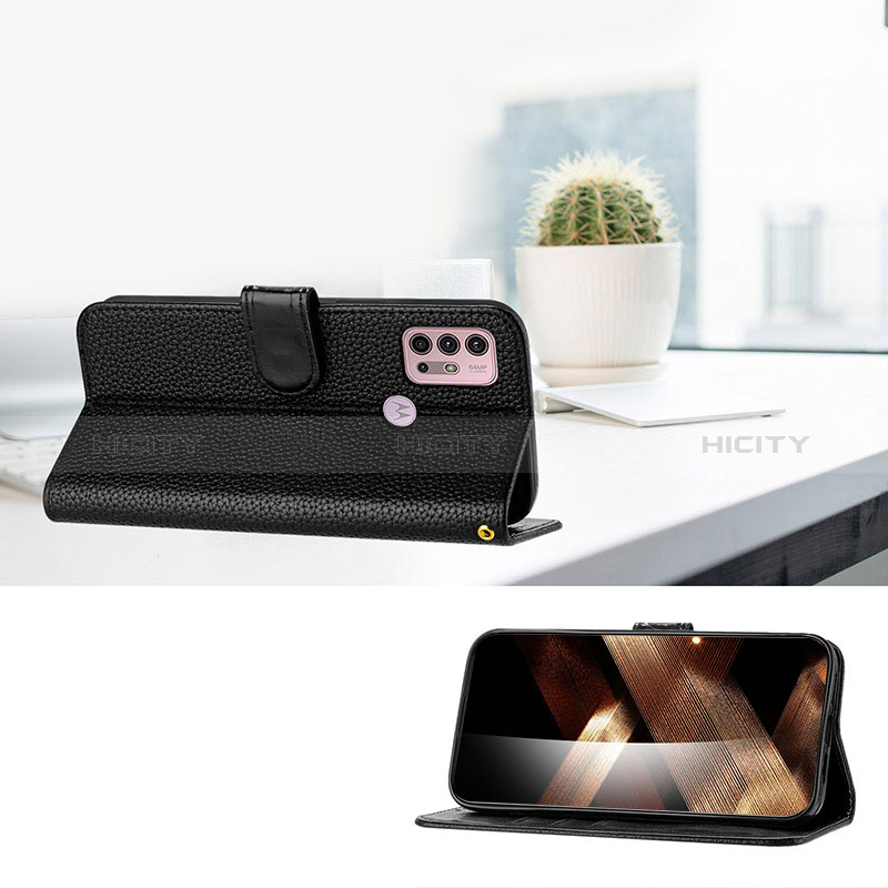 Handytasche Stand Schutzhülle Flip Leder Hülle Y09X für Motorola Moto G10