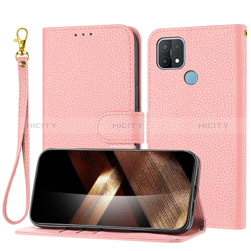 Handytasche Stand Schutzhülle Flip Leder Hülle Y09X für Oppo A35 Rosegold