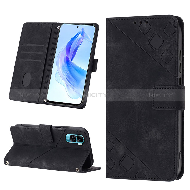 Handytasche Stand Schutzhülle Flip Leder Hülle YB1 für Huawei Honor 90 Lite 5G groß