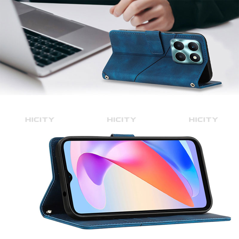 Handytasche Stand Schutzhülle Flip Leder Hülle YB1 für Huawei Honor X6a