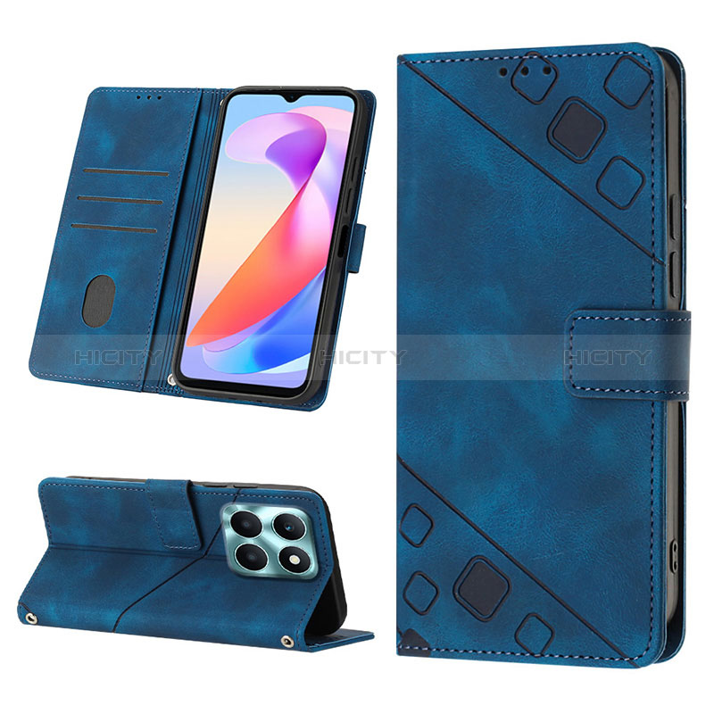 Handytasche Stand Schutzhülle Flip Leder Hülle YB1 für Huawei Honor X6a