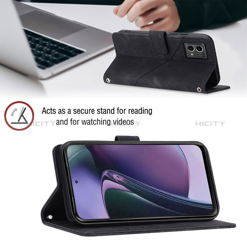 Handytasche Stand Schutzhülle Flip Leder Hülle YB1 für Motorola Moto G 5G (2023)