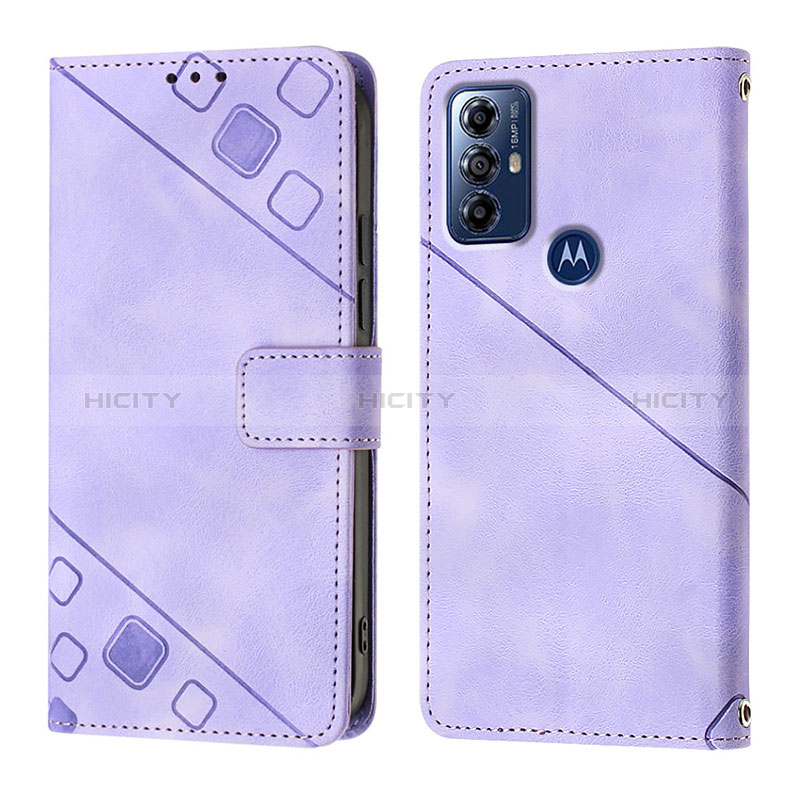 Handytasche Stand Schutzhülle Flip Leder Hülle YB1 für Motorola Moto G Play (2023) Violett