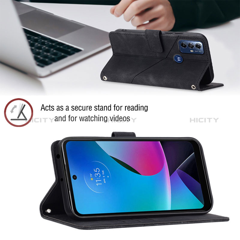 Handytasche Stand Schutzhülle Flip Leder Hülle YB1 für Motorola Moto G Play Gen 2