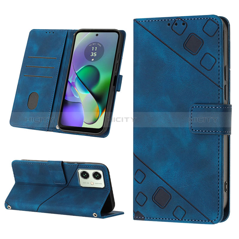 Handytasche Stand Schutzhülle Flip Leder Hülle YB1 für Motorola Moto G54 5G