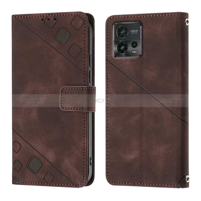 Handytasche Stand Schutzhülle Flip Leder Hülle YB1 für Motorola Moto G72