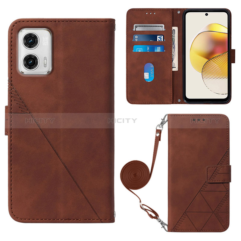 Handytasche Stand Schutzhülle Flip Leder Hülle YB1 für Motorola Moto G73 5G