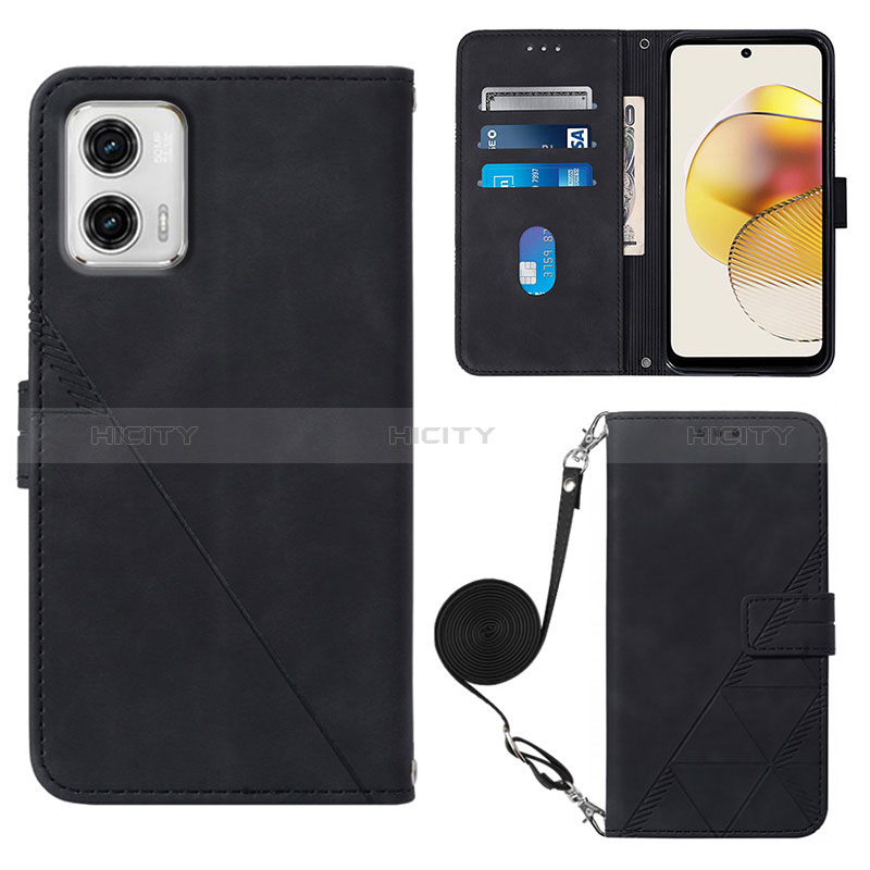 Handytasche Stand Schutzhülle Flip Leder Hülle YB1 für Motorola Moto G73 5G