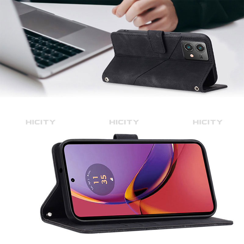 Handytasche Stand Schutzhülle Flip Leder Hülle YB1 für Motorola Moto G84 5G