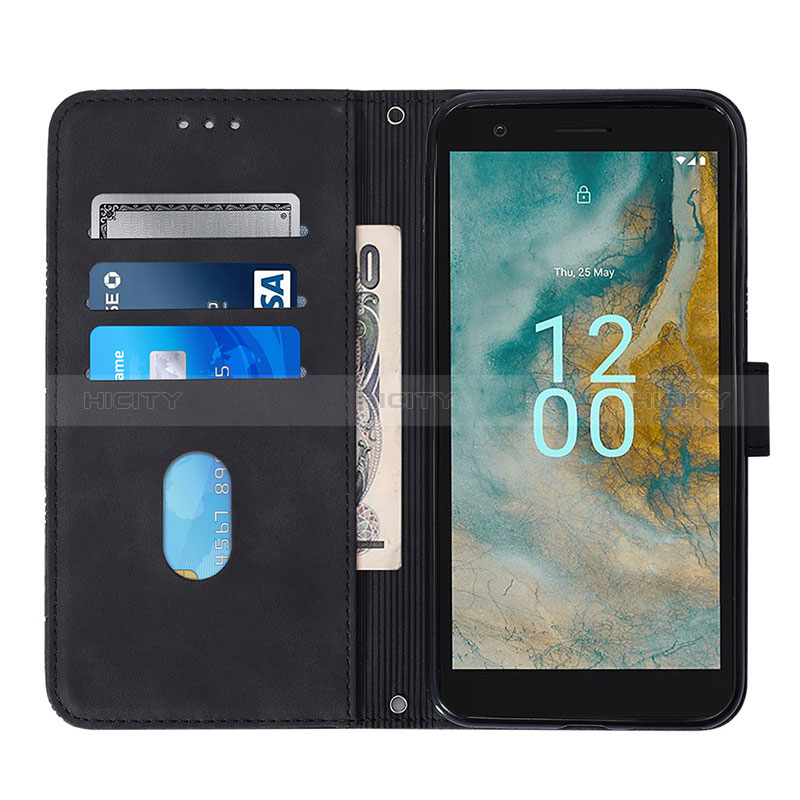 Handytasche Stand Schutzhülle Flip Leder Hülle YB1 für Nokia C02 groß