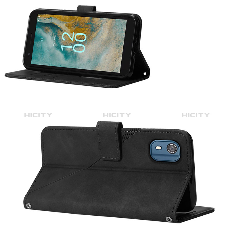 Handytasche Stand Schutzhülle Flip Leder Hülle YB1 für Nokia C02 groß