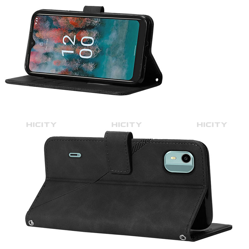 Handytasche Stand Schutzhülle Flip Leder Hülle YB1 für Nokia C12