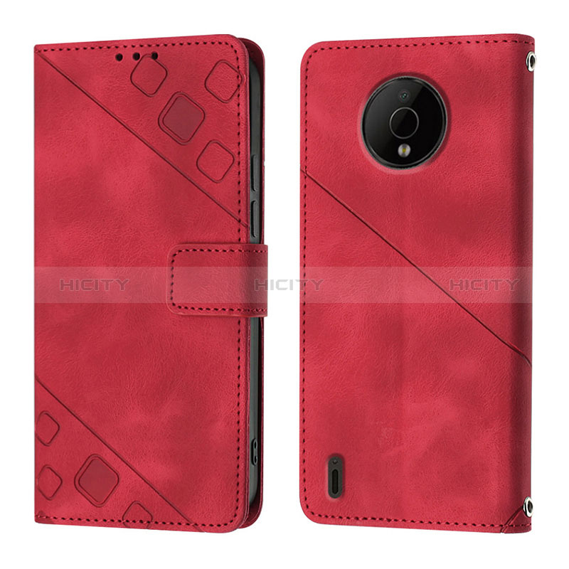 Handytasche Stand Schutzhülle Flip Leder Hülle YB1 für Nokia C200 Rot