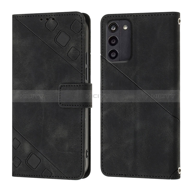 Handytasche Stand Schutzhülle Flip Leder Hülle YB1 für Nokia G100 Schwarz