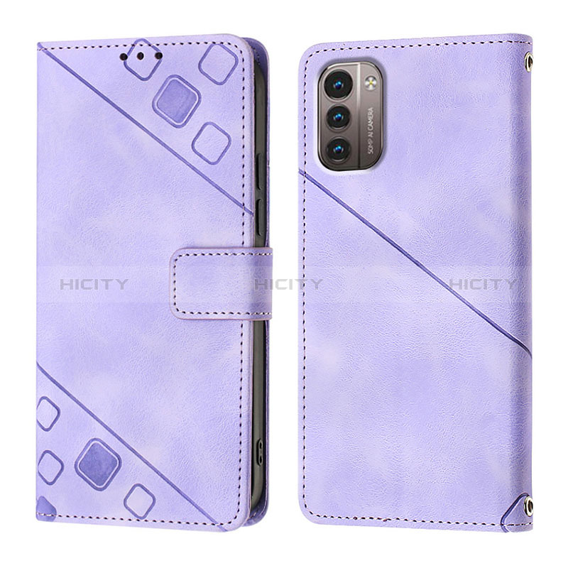 Handytasche Stand Schutzhülle Flip Leder Hülle YB1 für Nokia G11 Violett Plus