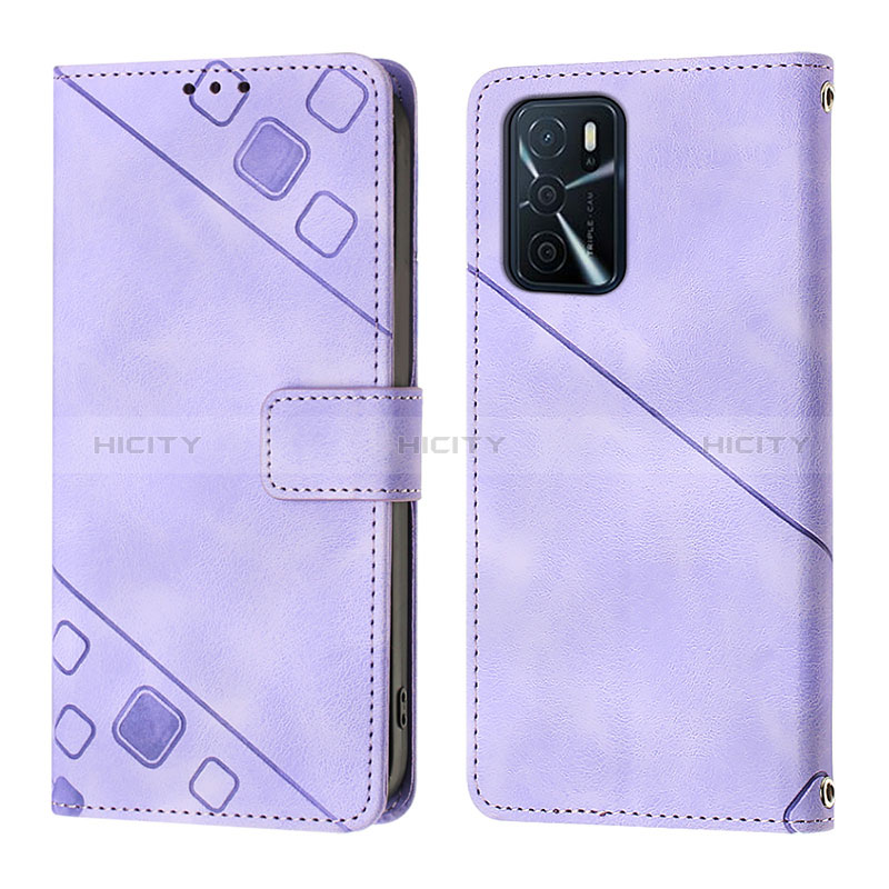 Handytasche Stand Schutzhülle Flip Leder Hülle YB1 für Oppo A16 groß