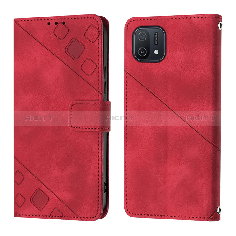 Handytasche Stand Schutzhülle Flip Leder Hülle YB1 für Oppo A16K Rot Plus