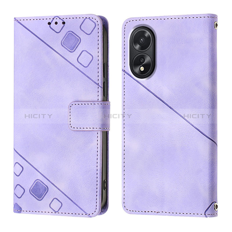 Handytasche Stand Schutzhülle Flip Leder Hülle YB1 für Oppo A18 groß