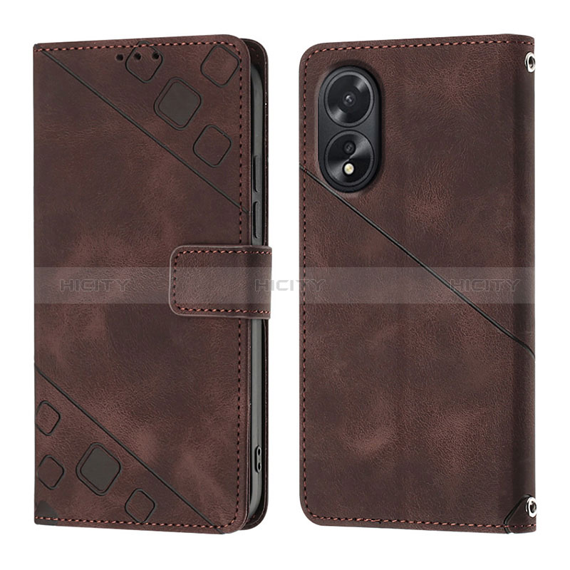 Handytasche Stand Schutzhülle Flip Leder Hülle YB1 für Oppo A18 groß