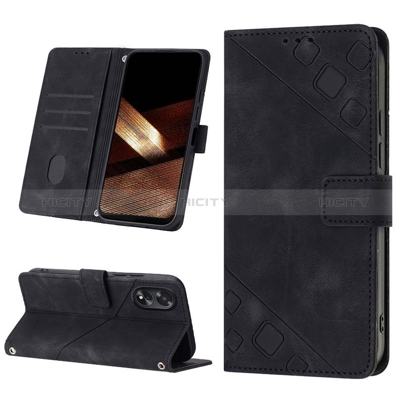 Handytasche Stand Schutzhülle Flip Leder Hülle YB1 für Oppo A18 groß