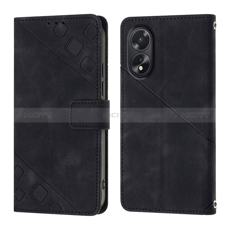 Handytasche Stand Schutzhülle Flip Leder Hülle YB1 für Oppo A18 groß