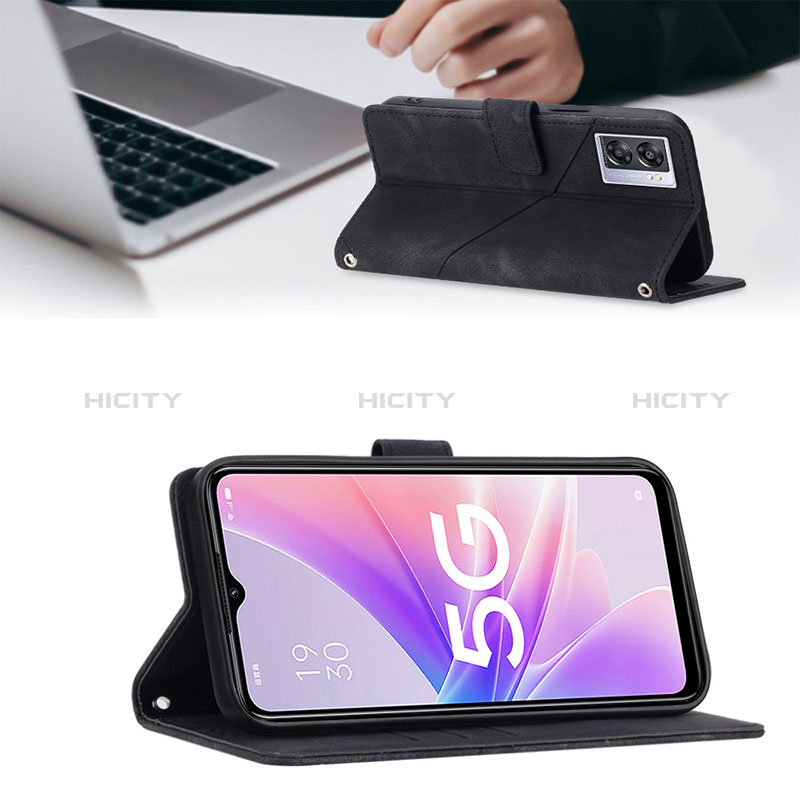 Handytasche Stand Schutzhülle Flip Leder Hülle YB1 für Oppo A57 5G