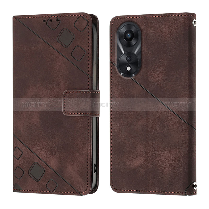 Handytasche Stand Schutzhülle Flip Leder Hülle YB1 für Oppo A58 5G groß