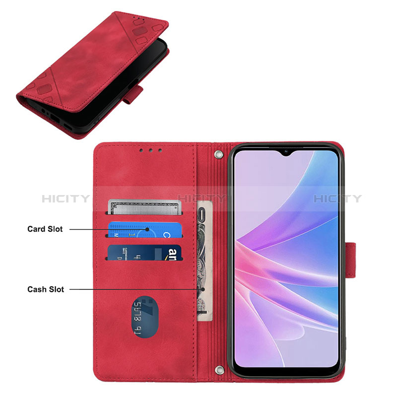 Handytasche Stand Schutzhülle Flip Leder Hülle YB1 für Oppo A58 5G groß