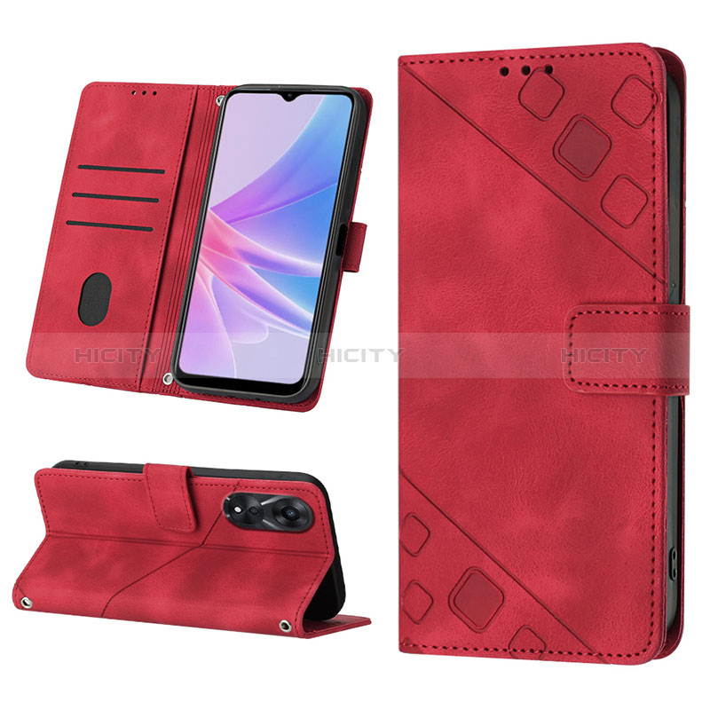 Handytasche Stand Schutzhülle Flip Leder Hülle YB1 für Oppo A78 5G