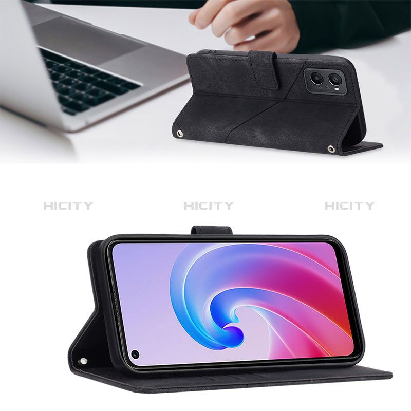 Handytasche Stand Schutzhülle Flip Leder Hülle YB1 für Oppo A96 4G groß