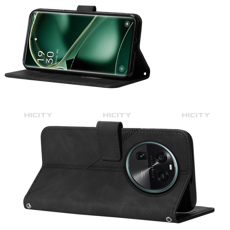 Handytasche Stand Schutzhülle Flip Leder Hülle YB1 für Oppo Find X6 5G groß