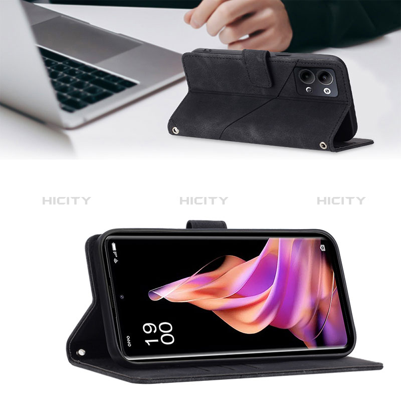 Handytasche Stand Schutzhülle Flip Leder Hülle YB1 für Oppo Reno9 Pro 5G